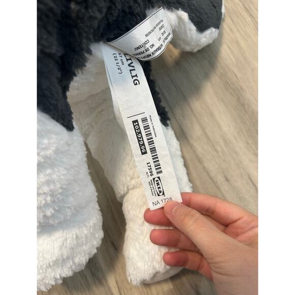 Livlig Dog Siberian Husky Stuffed Animal IKEA Gray/White Floppy Plush Gift Toy - Picture 3 of 7